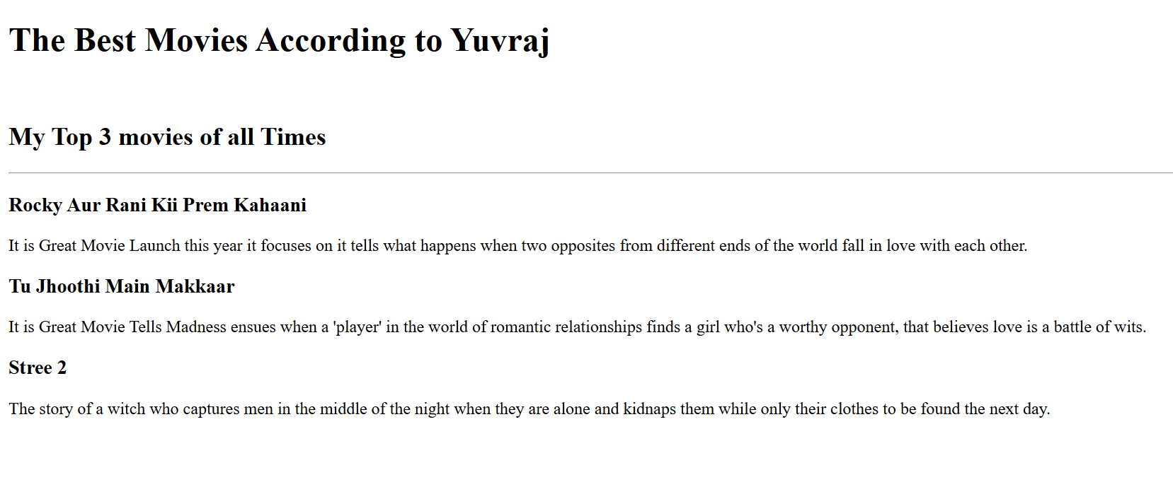 Movie Ranking Project